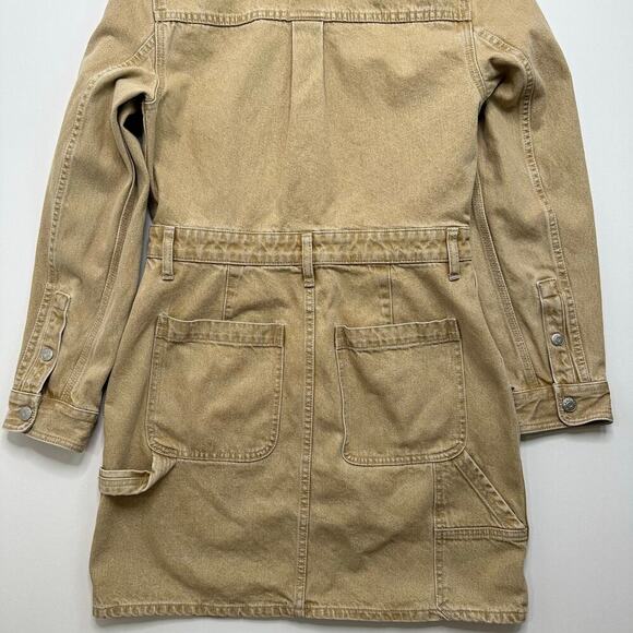 Madewell Tan Denim Jacket Dress - Picture 8 of 8